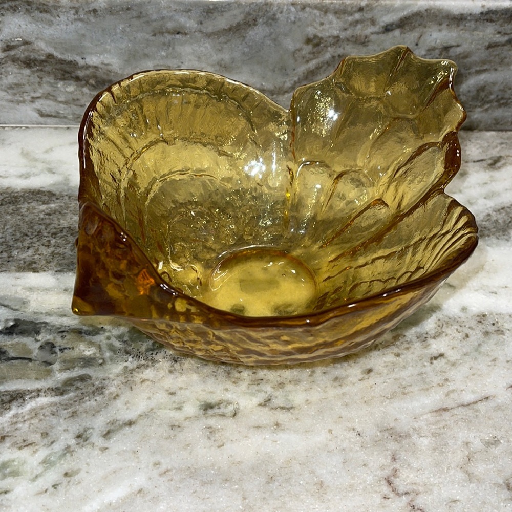 Vintage Viking Amber Glass Serving Bowl